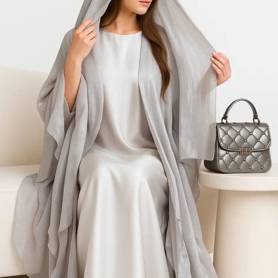 Satin abaya dress for party