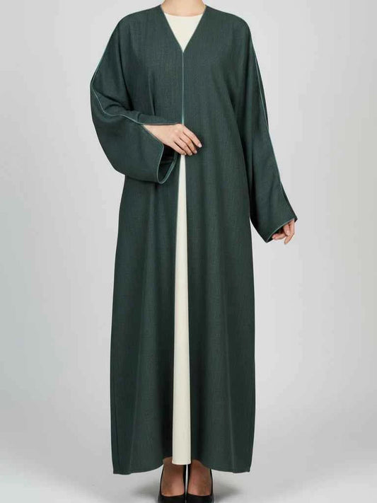 Zamurd one-piece Open Abaya with Headscarf