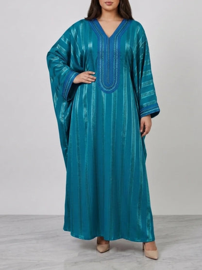 Premium crêpe Moroccan jellaba kaftan for Eid, Ramadan, and special occasions