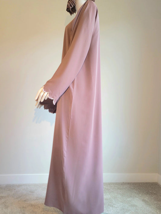Amwaj two - piece brown abaya - Emara ModestyAbaya