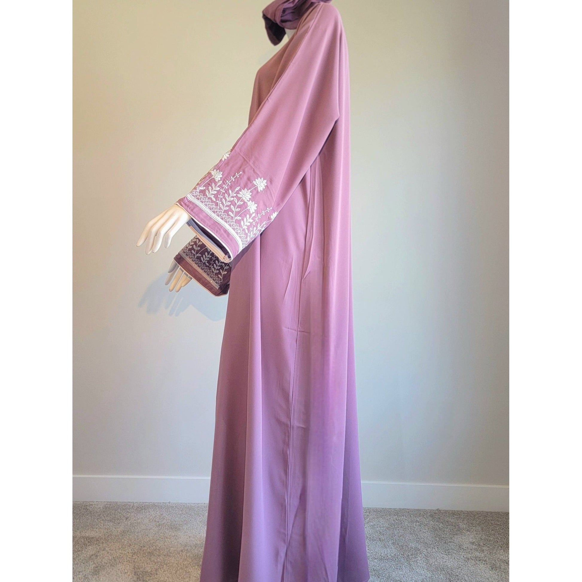 purple style abaya with luxury fabric and flow