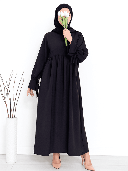 Latafa Black Abaya Dress - Emara ModestyAbaya