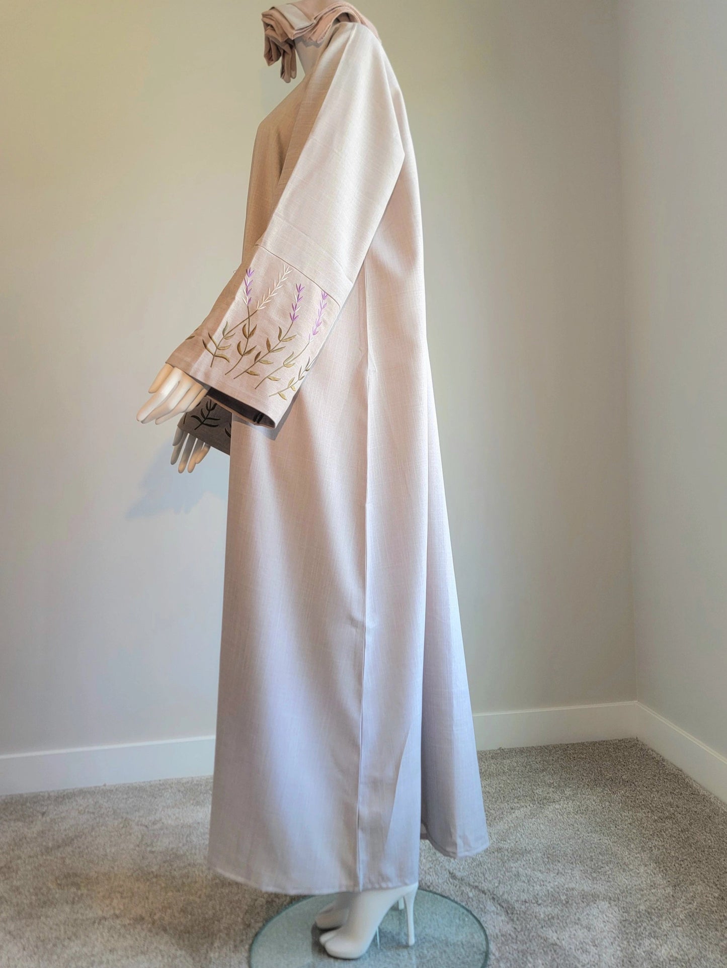 Lavendar cotton linen Abaya - Emara ModestyAbaya