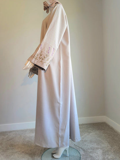 Lavendar cotton linen Abaya - Emara ModestyAbaya