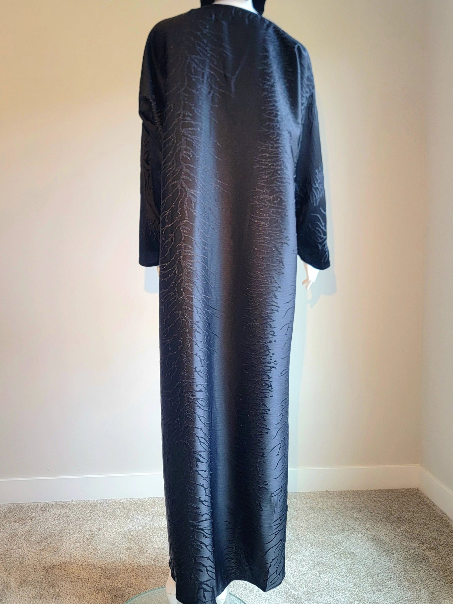 Layali Black Open Abaya - Emara ModestyAbaya
