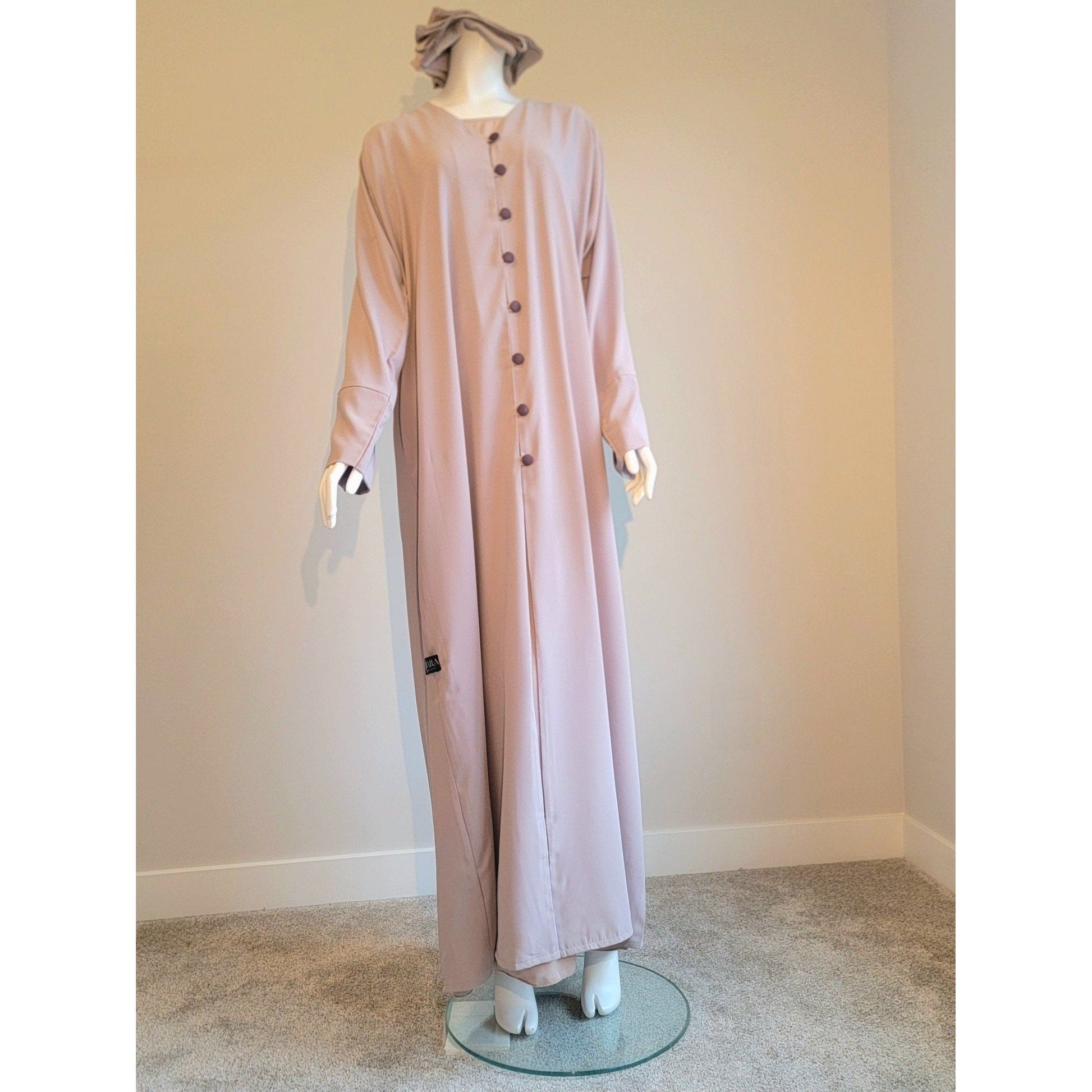 Luxury beige abaya and hijab combo for Muslimah wardrobe essentials
