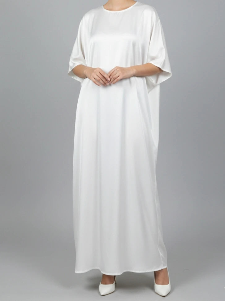 Satin slip abaya dress