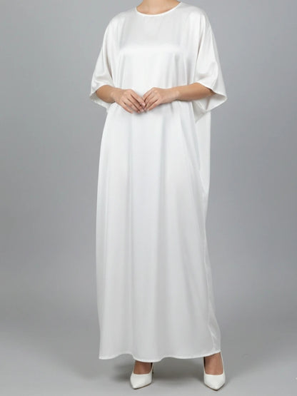 Satin slip abaya dress