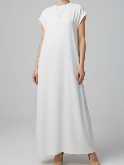 Modern modest fashion – Dubai two-piece beige abaya with matching belt and scarf for elegant everyday wear