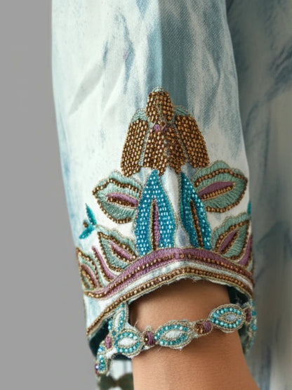 Party silk kaftan