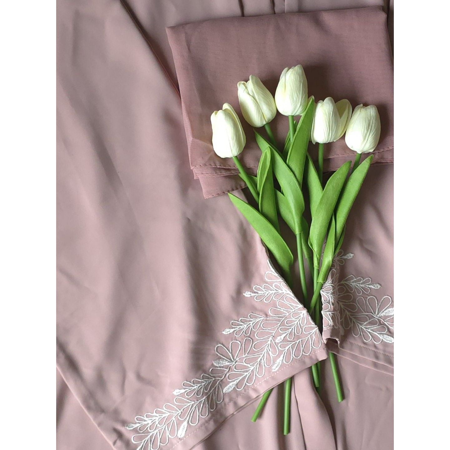 One piece pink abaya