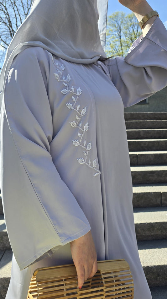 Modest kimono eid abaya with inner dress and hijab